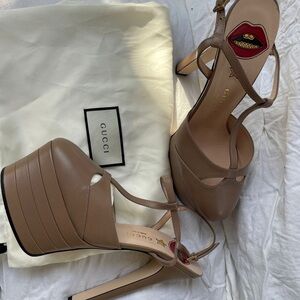 Gucci Women's Tan Platform Heels